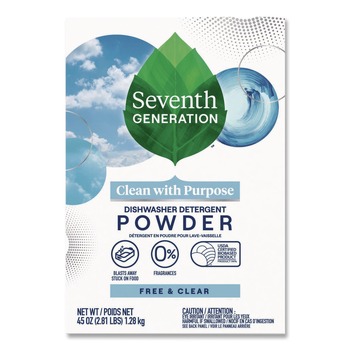Seventh Generation SEV 22150 45 oz Automatic Dishwasher Powder - Free and Clear (12/Carton)