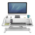 Fellowes Mfg Co. 0009901 Lotus 32.75 in. x 24.25 in. x 5.5 in. - 22.5 in. Sit-Stands Workstation - White image number 1