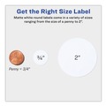 Office Jansan | Avery 22877 2 in. Diameter Round Print-to-the Edge Labels with SureFeed and EasyPeel - Matte White (300/Pack) image number 7