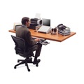 Office Furniture Accessories | Fellowes Mfg Co. 8032601 21.25 in. x 18.06 in. x 5.25 in. Office Suites Printer/Machine Stand - Black/Silver image number 2