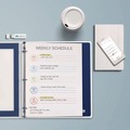Office Jansan | Avery 15766 3 Rings 0.5 in. Capacity Flexi-View 11 in. x 8.5 in. Binder with Round Rings - Navy Blue image number 8