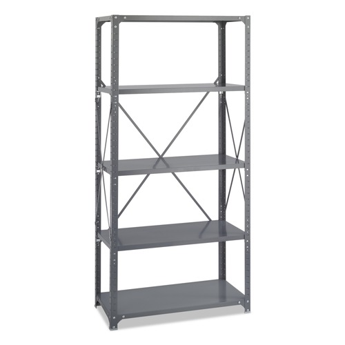 Office Jansan | Safco 6266 5-Shelf 36 in. x 18 in. x 75 in. Commercial Steel Shelving Unit - Dark Gray image number 0