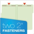 Office Jansan | Pendaflex 17187 1/3-Cut Tabs 3 in. Expansion 2 Fasteners Legal Size Heavy-Duty Pressboard Folders - Green (25/Box) image number 2