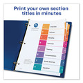 Office Jansan | Avery 11081 Ready Index 11 in. x 8.5 in. 8-Tab 1 to 8 Customizable Table of Contents Dividers - Multicolor Tabs (3/Pack) image number 1