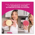 Sponges & Scrubbers | Rust-Oleum RST823773CT Sqeezy 4 in. x 5.3 in. Dual Scrubber/Sponge - Pink (12/Carton) image number 2
