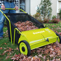 Lawn Mowers Accessories | Sun Joe SJSW26M 26 in. Manual Push Lawn Sweeper image number 3