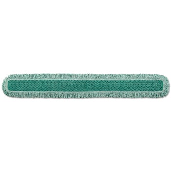 Rubbermaid Commercial HYGEN Microfiber Cut-End 60 in. HYGEN Dust Mop Heads With Fringe - Green