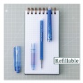 Bulk Savings Pricing 1 | Pilot 31574 FriXion Stick Extra-Fine 0.5 mm Blue Ink Point Erasable Gel Pen - Blue/Silver/Transparent Blue Barrel (1-Dozen) image number 3