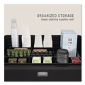 Cleaning Carts | Rubbermaid Commercial 2124078 18.75 in. x 3.62 in. 11-Section Amenity Organizer for all Rubbermaid Commercial Full-Size and Compact Housekeeping Carts - Black image number 2
