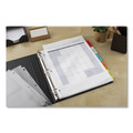 Office Jansan | Avery 11220 11.13 x 9.25 Insertable Single-Sided Copper Edge Reinforcing Big Tab Dividers - White/Assorted Tabs (5-Pieces/Set) image number 3