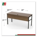  | Linea Italia LITUR601NW Urban Series 59 in. x 23.75 in. x 29.5 in. Workstation - Natural Walnut image number 9