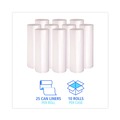 Trash & Waste Bins | Boardwalk Z8048HNKR01 40 in. x 48 in. 45 Gallon 13 mic High Density Industrial Coreless Roll Can Liners - Natural (250/Carton) image number 5