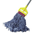 Mops | Rubbermaid Commercial FGD25306BL00 Super Stitch Blend 24 oz. Wet Mop Head - Blue image number 2