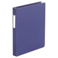 Universal UNV20768 Deluxe 1 in. Capacity 11 in. x 8.5 in. Non-View (3) D-Ring Binder with Label Holder - Navy Blue image number 0