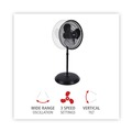 Floor Fans | Alera ALEFANP16B 120V 0.37 Amp 3-Speed 16 in. Pedestal Stand Fan - Black image number 3