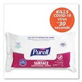 Cleaning & Disinfecting Wipes | PURELL 9371-12 1-Ply 7.4 in. x 9 in. Fragrance-Free Foodservice Surface Sanitizing Wipes - White (12 Pouches/Carton) image number 3