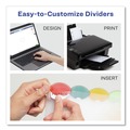 Office Jansan | Avery 11118 8.5 in. x 5.5 in. 5-Tab 7-Hole Punched Insertable Style Edge Tab Plastic Dividers - Translucent (1-Set) image number 5