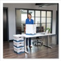 Office Jansan | Bankers Box 0078907 12.75 in. x 16.5 in. x 10.5 in. STOR/FILE Medium-Duty Letter/Legal Storage Boxes - White/Blue (4/Carton) image number 3