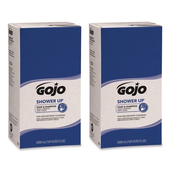 GOJO Industries 5000 mL Refill Bag SHOWER UP Soap and Shampoo - Clean (2/Carton)