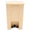 Trash Cans | Rubbermaid Commercial FG614400BEIG 12 gal. Plastic, Square, Indoor Utility Step-On Waste Container - Beige image number 0