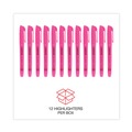 Office Jansan | Universal UNV08855 Fluorescent Ink Chisel Tip Pocket Highlighters - Pink (1 Dozen) image number 6