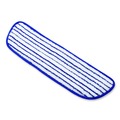 Mops | Rubbermaid Commercial FGQ80000WH00 18 in. x 5.5 in. Microfiber Finish Pad - Blue/White (6/Box) image number 3
