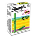 Office Jansan | Sharpie 27026 Chisel Tip Pocket Style Highlighters - Fluorescent Green Ink, Green Barrel (1 Dozen) image number 0