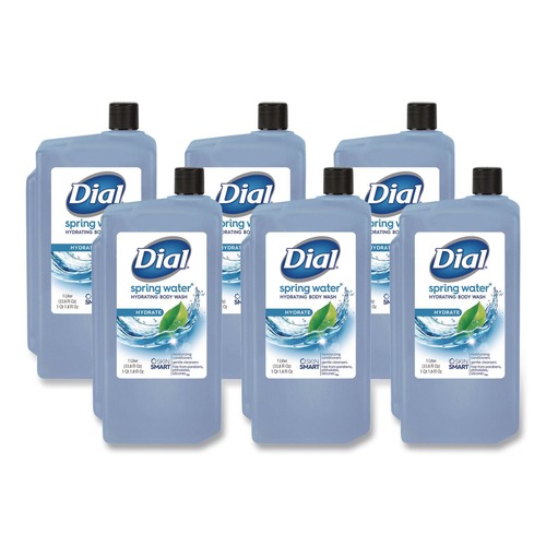 Cleaning & Janitorial Supplies | Dial Professional 4031 1 Liter Body Wash Refill - Spring Water Scent (8/Carton) image number 0