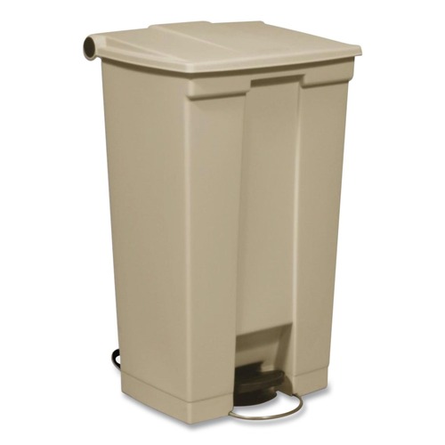 Trash & Waste Bins | Rubbermaid Commercial FG614500BEIG 18 Gallon Polyethylene Step-On Receptacle - Beige image number 0