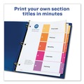 Office Jansan | Avery 11167 Ready Index 11 in. x 8.5 in. 5-Tab 1 to 5 Uncollated Customizable TOC Dividers - Multicolor Tabs/White (24/Box) image number 3
