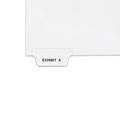  | Avery 11940 11 in. x 8.5 in. 26-Tab Avery-Style Exhibit A Preprinted Legal Bottom Tab Divider - White (25/Pack) image number 0