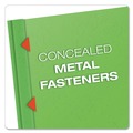 Office Jansan | Oxford 55807EE 3 Fastener 1/2 in. Capacity Clear Front Report Covers - Green (25/Box) image number 2