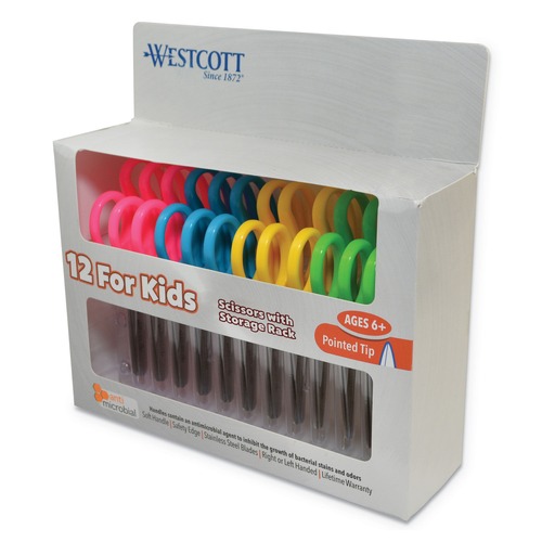 Westcott - Westcott 5 Hard Handle Kids Scissors, Pointed