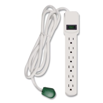 GoGreen Power 6 ft. Cord 250 Joules 6-Outlet Surge Protector - White