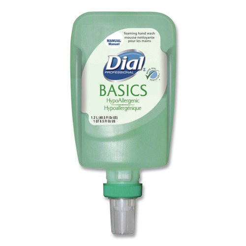 Cleaning & Janitorial Supplies | Dial Professional 16714EA 1.2 Liter Basics Hypoallergenic Foaming Hand Wash Refill for FIT Manual Dispenser - Honeysuckle Scent image number 0