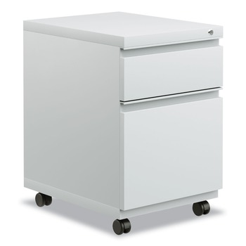 Alera 14.96 in. x 19.29 in. x 21.65 in. 2-Drawers: Box/File Legal/Letter Left or Right File Pedestal with Full-Length Pull - Light Gray