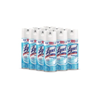 LYSOL Brand 12.5 oz. Aerosol Disinfectant Spray - Crisp Linen Scent (12/Carton)