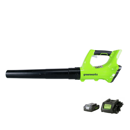 Handheld Blowers | Greenworks 2400702 2400702 24V Cordless Leaf Blower with 2 Ah Battery and Charger image number 0