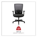  | Alera ALENV41M14 Envy Series 16.88 in. to 21.5 in. Seat Height Supports Up to 250 lbs. Mesh High-Back Multifunction Chair - Black image number 8