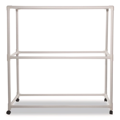 Utility Carts | Champion Sports FPR1 19 in. x 62 in. x 67 in. 132 lbs. Capacity 9 Ball Plastic ABS Storage Cart - White image number 0