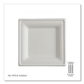 Office & Office Supplies | Eco-Products EP-P021NFA 6 x 6 Vanguard Renewable and Compostable Sugarcane Plates - White (500/Carton) image number 2