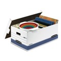 Office Jansan | Bankers Box 0070205 Locking Lid Stor/File Storage Box - Legal, White/Blue (4/Carton) image number 1
