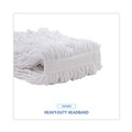 Mops | Boardwalk BWKRM03024S Banded Rayon 24 oz. Cut-End Mop Heads - White (12/Carton) image number 6