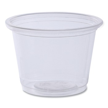 Boardwalk 125-Sleeve/Carton 20-Cup/Sleeve 1 oz. Polypropylene Souffle/Portion Cups - Clear
