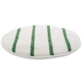 Cleaning & Janitorial Supplies | Rubbermaid Commercial FGP27100WH00 21 in. Diameter Low Profile Scrub-Strip Carpet Bonnet - White/Green (5/Carton) image number 0