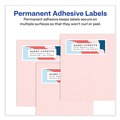 Office Jansan | Avery 08250 1 in. x 2.63 in. Vibrant Inkjet Color-Print Labels with Sure Feed - Matte White (600/Pack) image number 4