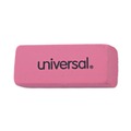 Office Jansan | Universal UNV55120 Rectangular Bevel Block Pencil Erasers - Small, Pink (20/Pack) image number 2