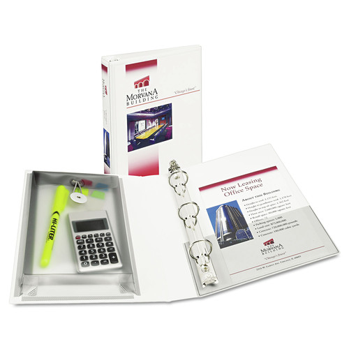 Office Jansan | Avery 23011 1 in. Capacity 8.5 x 5.5 Mini Size Protect and Store View Binder with 3 Round Rings - White image number 0