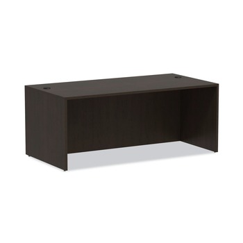 Alera ALEVA217236ES 71 in. x 35.5 in. x 29.63 in. Valencia Series Straight Front Desk Shell - Espresso