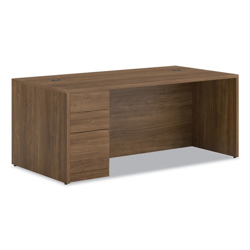 Office Desks & Workstations | HON H105896L.PINCPINC 10500 Series 72 in. x 36 in. x 29.5 in. L Workstation Single Pedestal Desk with Full-Height Pedestal - Pinnacle image number 0
